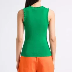 La Petite EtoileDebardeur DOLFERI vert en viscose