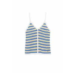 La Petite EtoileDebardeur maille MEVENA bleu en coton