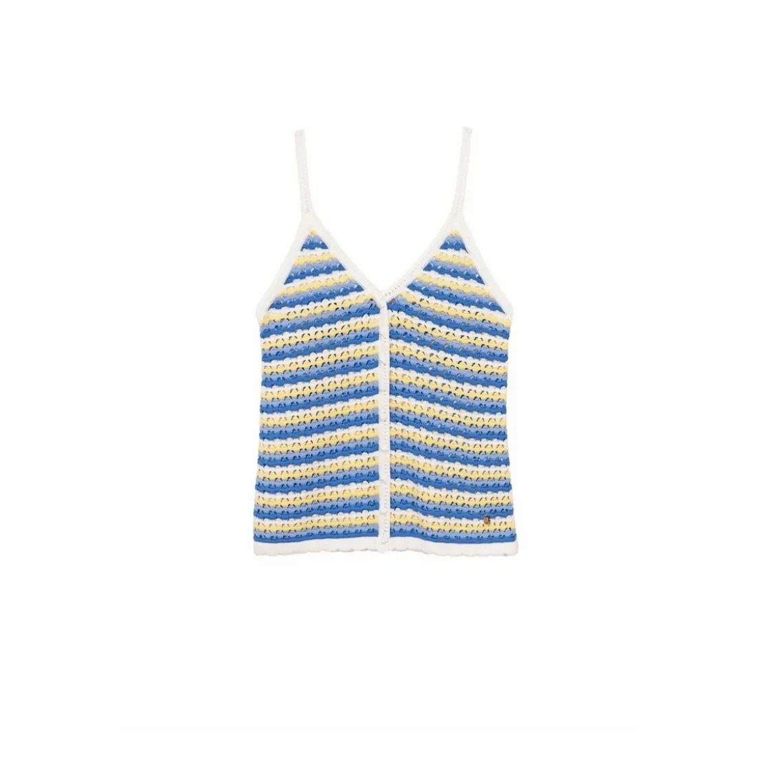 La Petite EtoileDebardeur maille MEVENA bleu en coton