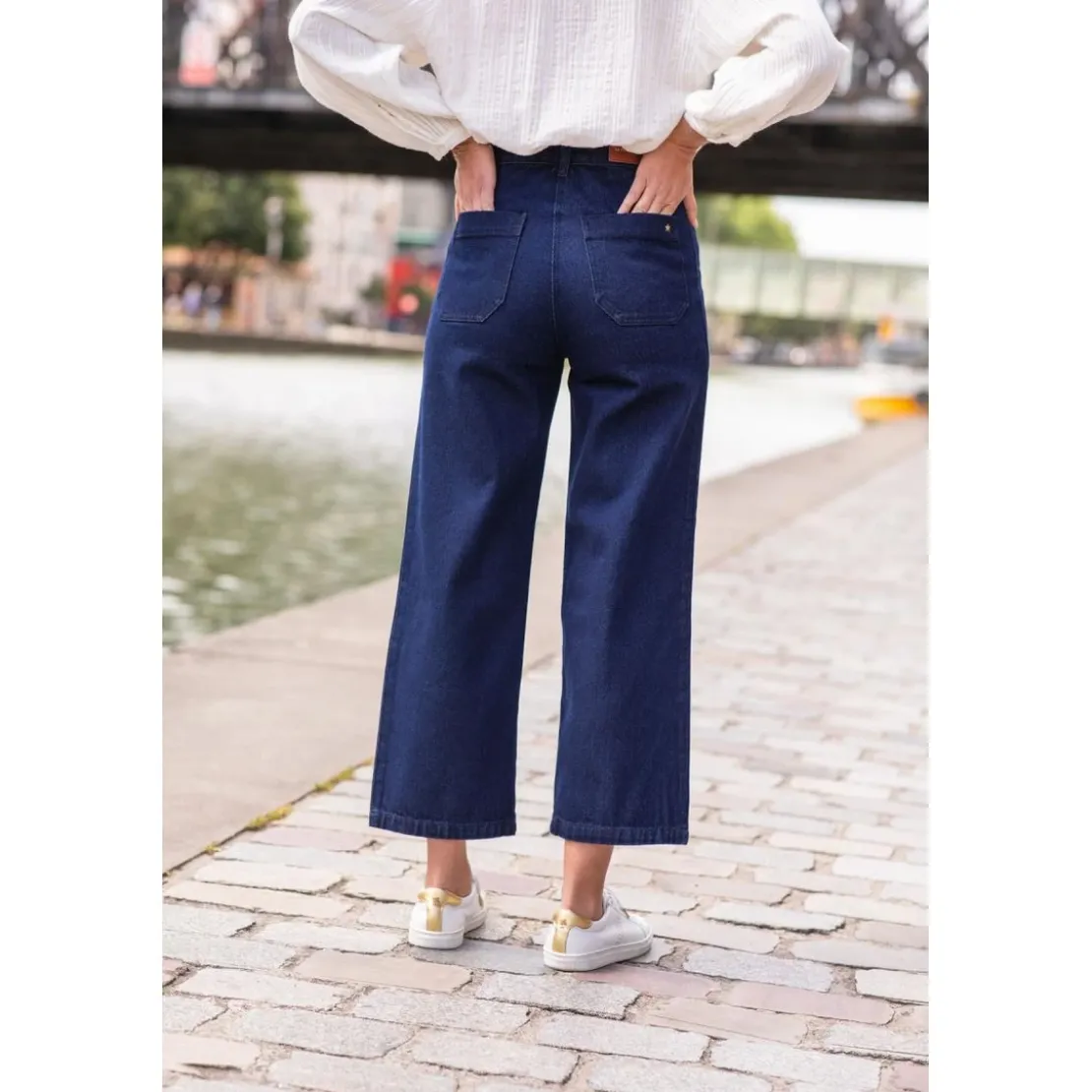 La Petite EtoileJean Bleu taille haute PULP B en coton