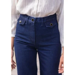 La Petite EtoileJean Bleu taille haute PULP B en coton