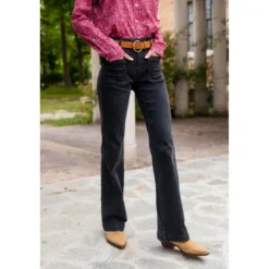 La Petite EtoileJean droit SONNY G - Gris en coton