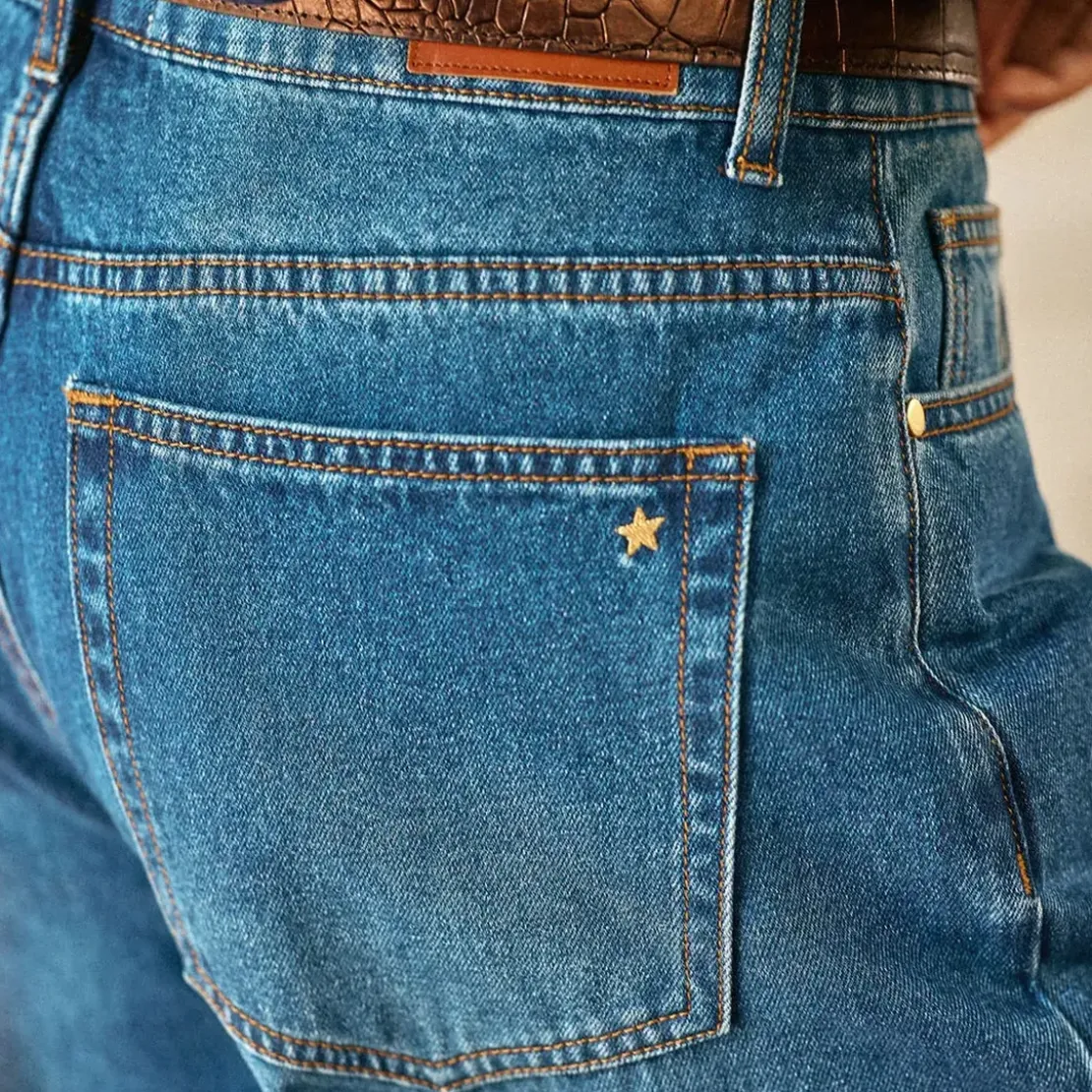 La Petite EtoileJean PEGUY dark stone bleu denim en coton