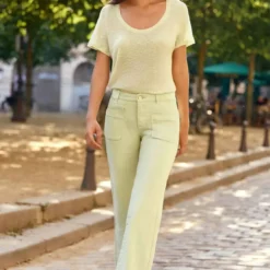 La Petite EtoileJEAN VERT AMANDE SONNY en coton
