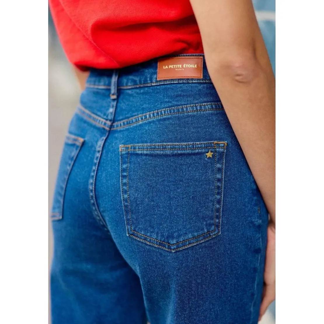 La Petite EtoileJean wash ZEPHYR en coton bleu