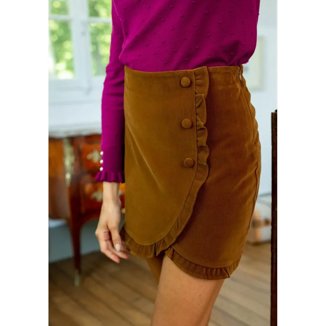 La Petite EtoileJupe GALONI marron