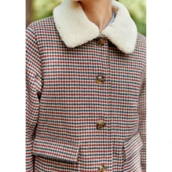 La Petite EtoileManteau carreaux NATTIE rouge