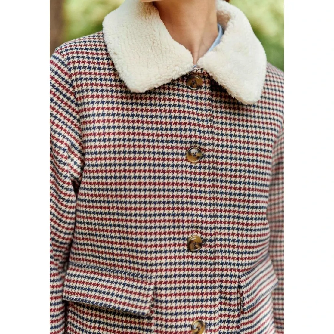 La Petite EtoileManteau carreaux NATTIE rouge