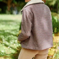 La Petite EtoileManteau carreaux NATTIE rouge