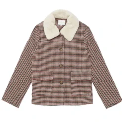La Petite EtoileManteau carreaux NATTIE rouge