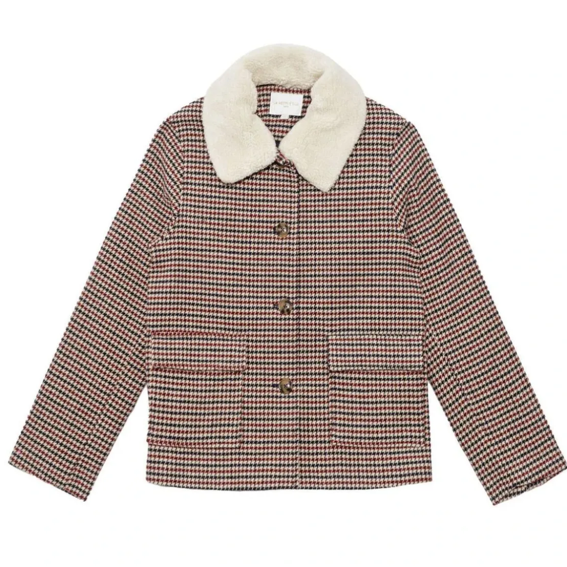 La Petite EtoileManteau carreaux NATTIE rouge