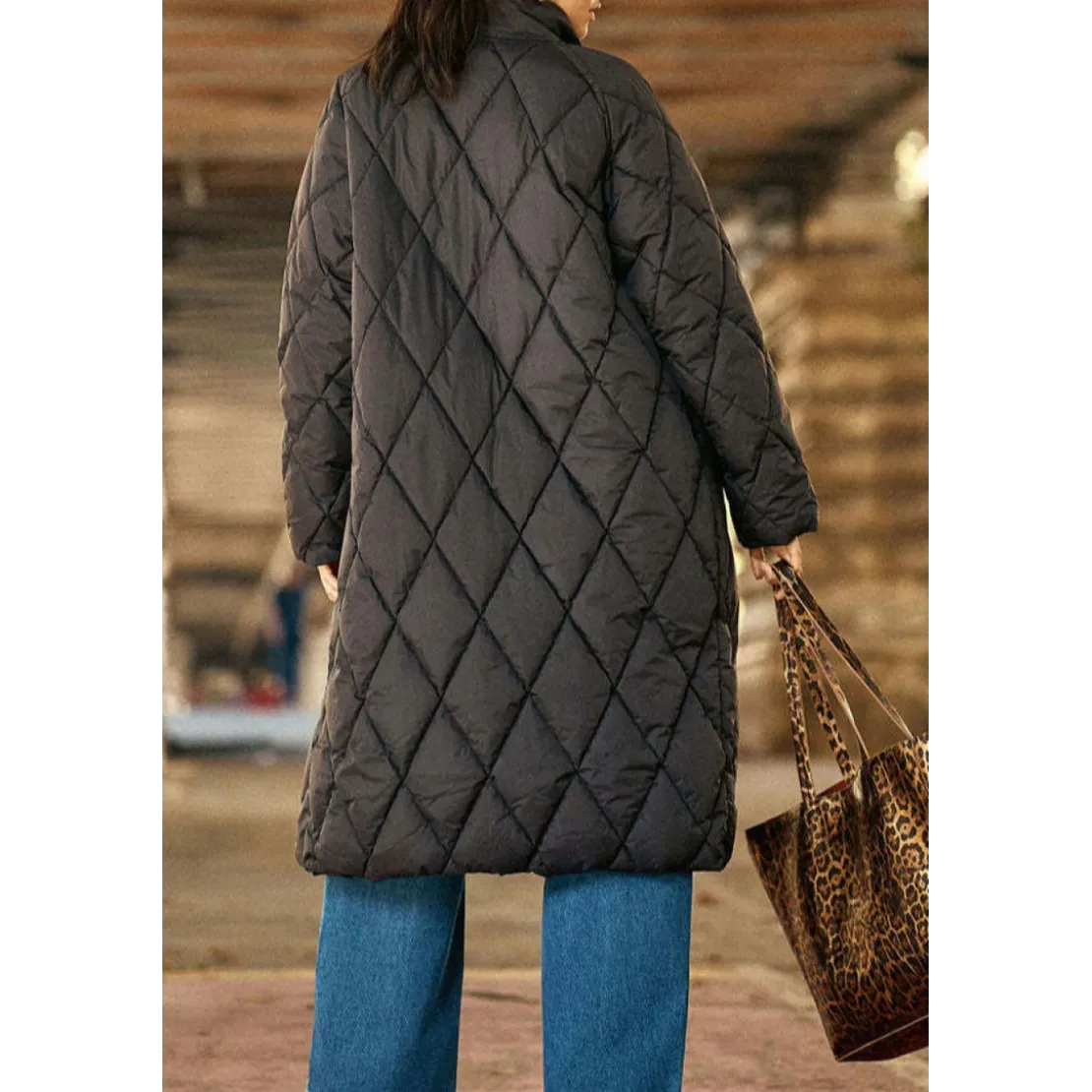 La Petite EtoileManteau NORA noir reversible