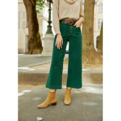 La Petite EtoilePantalon ATLANTA V - Vert en coton