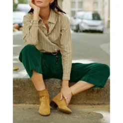 La Petite EtoilePantalon ATLANTA V - Vert en coton