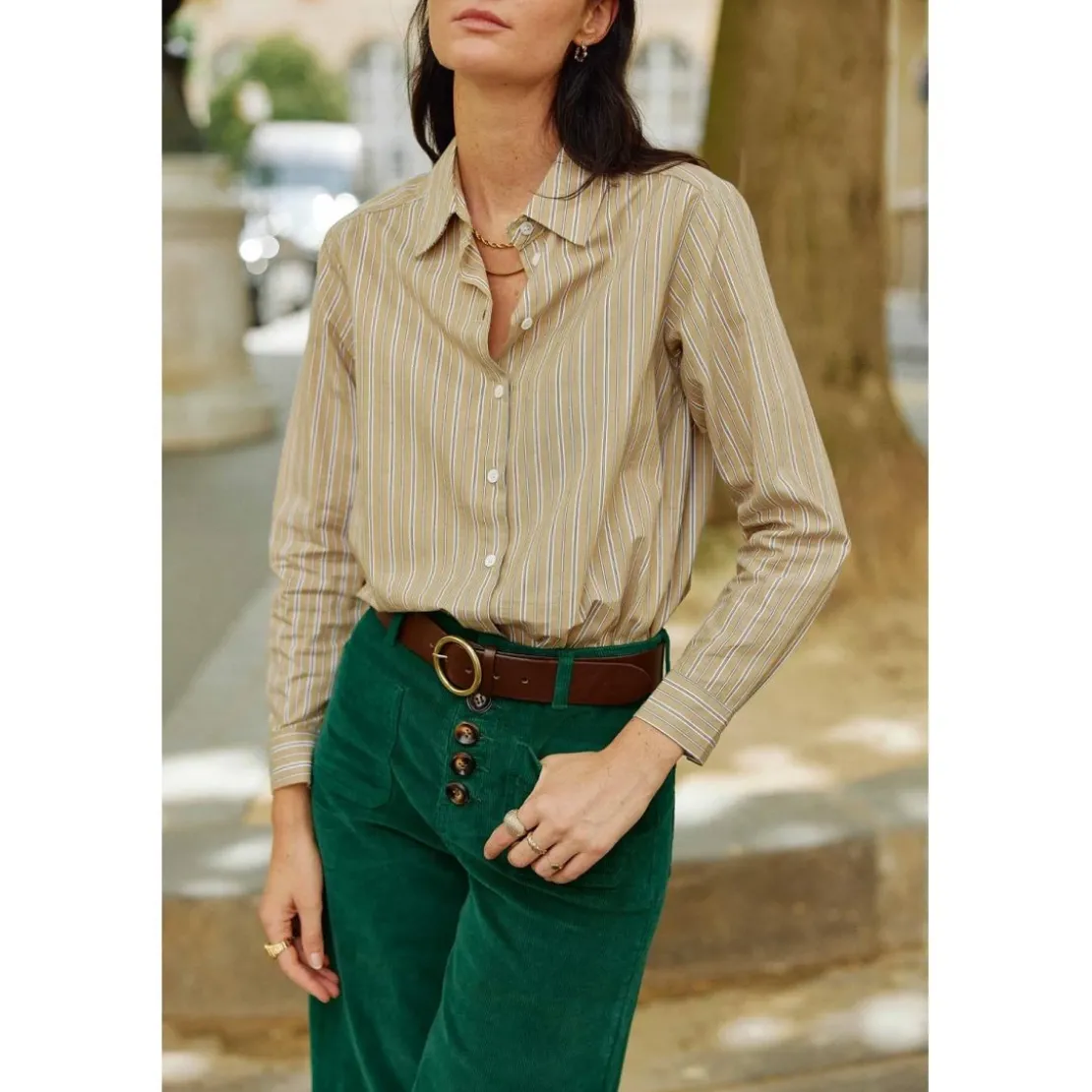 La Petite EtoilePantalon ATLANTA V - Vert en coton