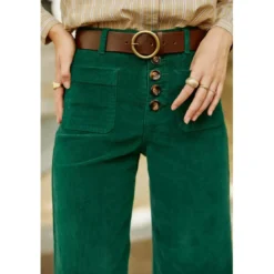 La Petite EtoilePantalon ATLANTA V - Vert en coton