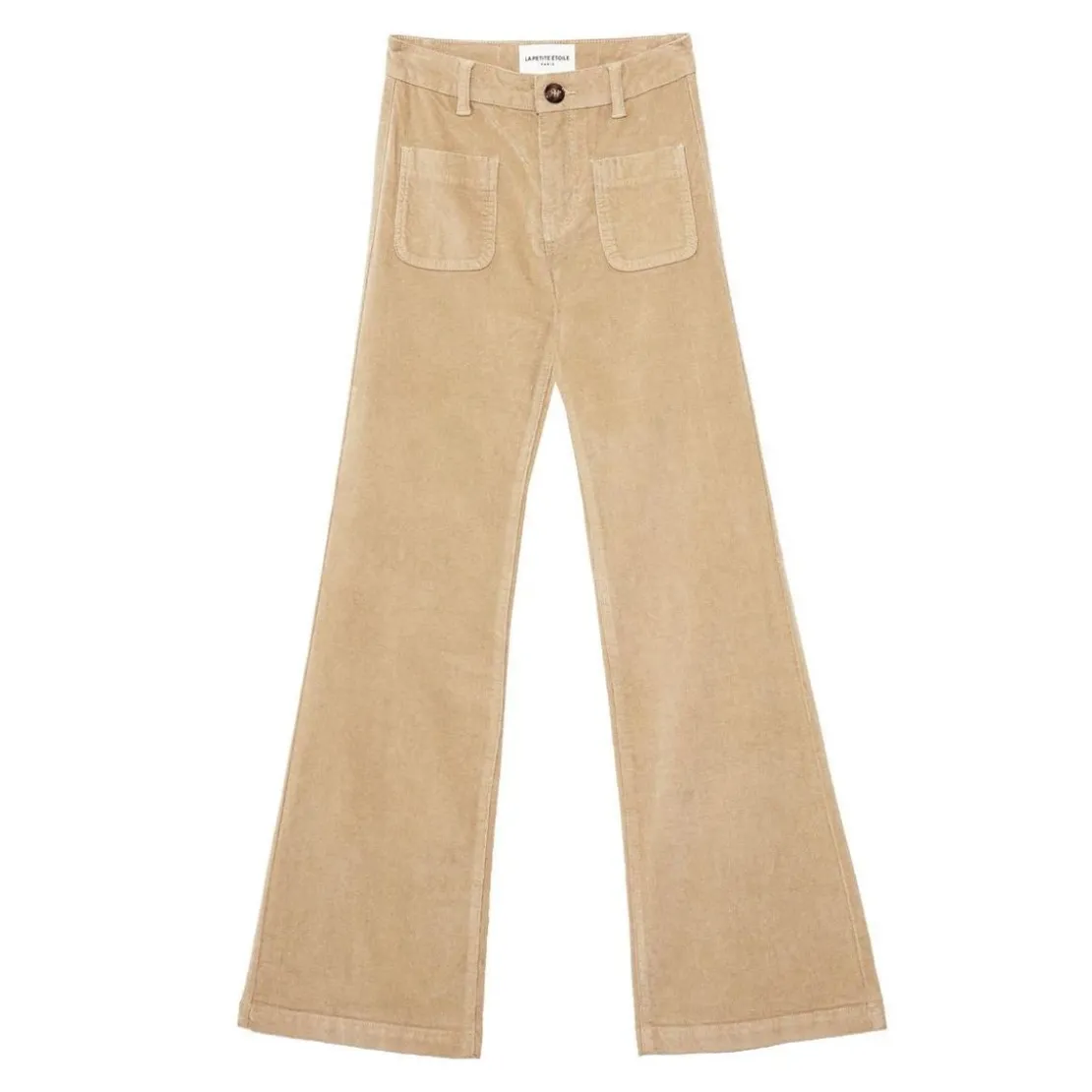 La Petite EtoilePantalon beige SONNY VELOURS en coton