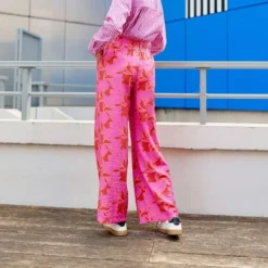 La Petite EtoilePantalon bicolore PERLA rose en viscose