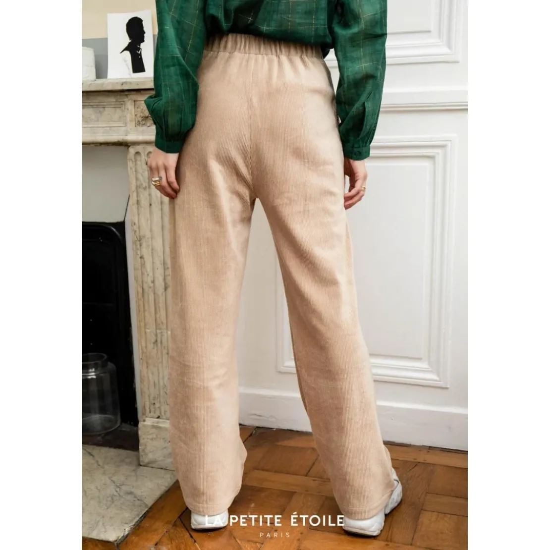 La Petite EtoilePantalon Droit NAVAN beige en coton