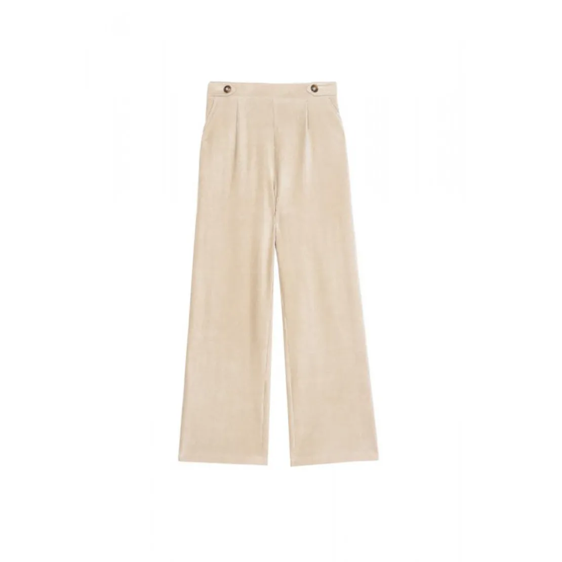 La Petite EtoilePantalon Droit NAVAN beige en coton