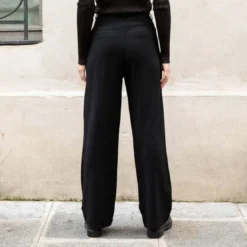 La Petite EtoilePantalon Droit ARLOW noir en coton