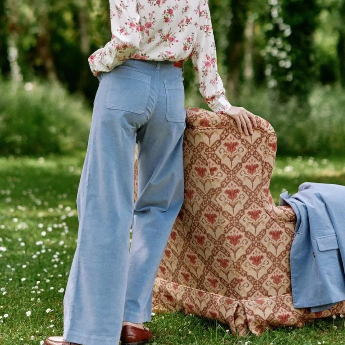 La Petite EtoilePantalon en velours ATLANTY bleu gris