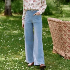 La Petite EtoilePantalon en velours ATLANTY bleu gris