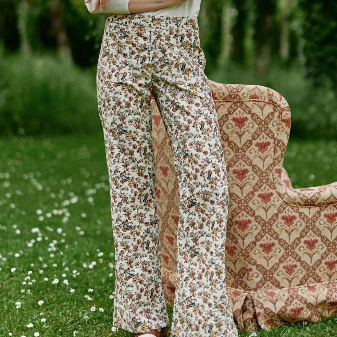La Petite EtoilePantalon floral SONNY VELOURS multicolore