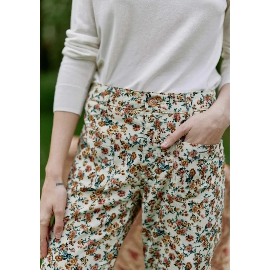 La Petite EtoilePantalon floral SONNY VELOURS multicolore