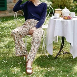 La Petite EtoilePantalon floral SONNY VELOURS multicolore