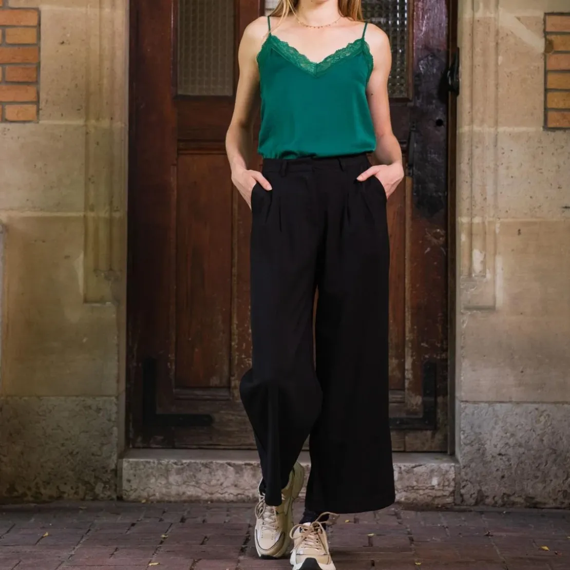 La Petite EtoilePantalon Large Noir MIRAZIO