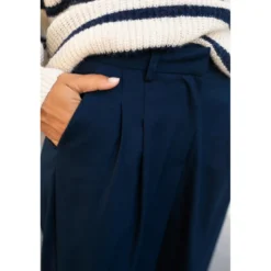 La Petite EtoilePantalon Large MIRAZIO bleu marine en coton