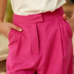 La Petite EtoilePantalon PHEDRA fushia en lin fuchsia