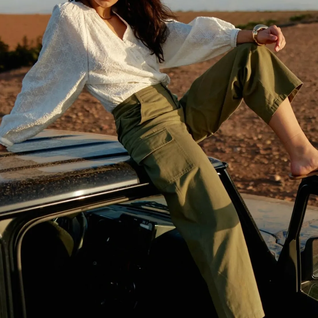 La Petite EtoilePantalon PINA kaki en coton