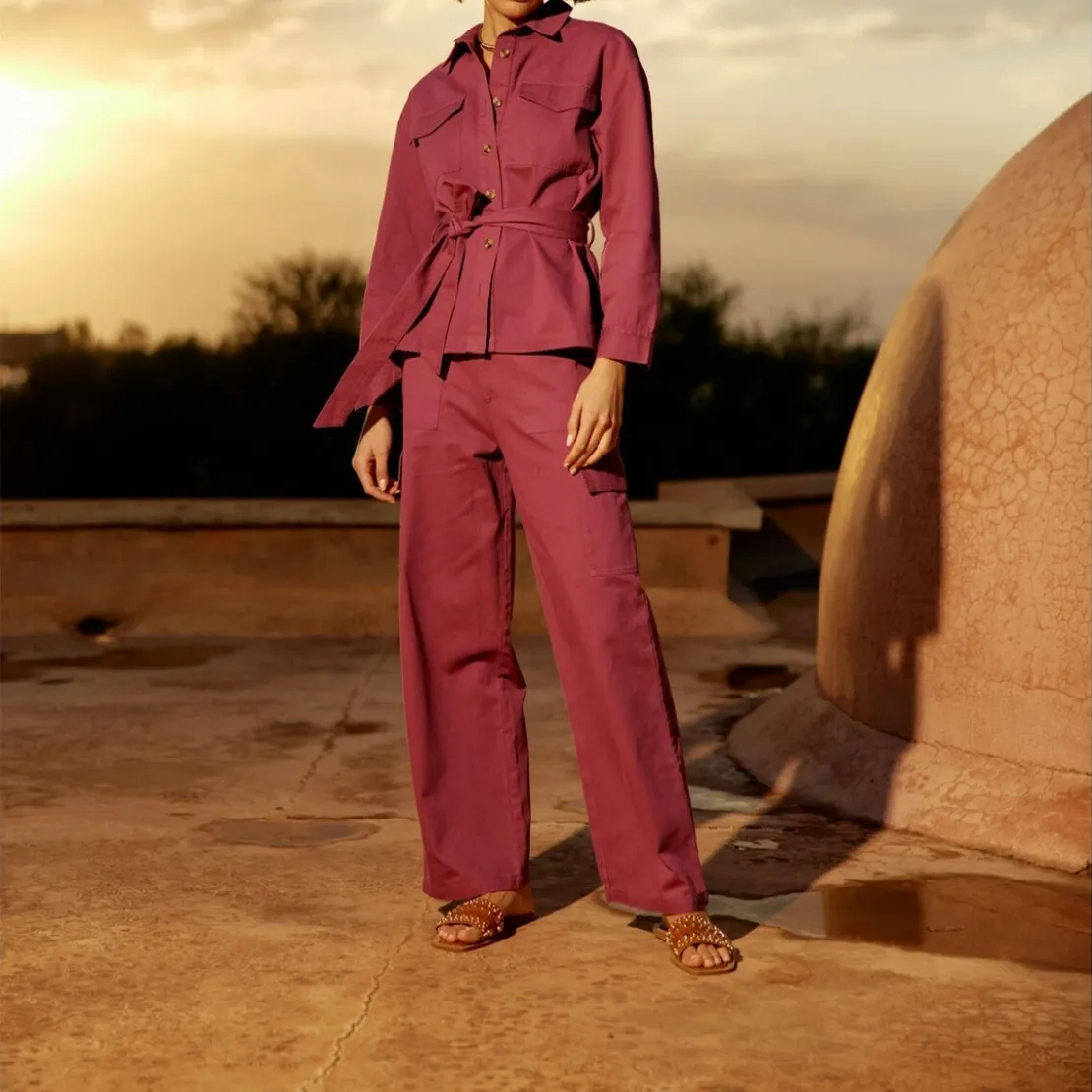 La Petite EtoilePantalon PINA mauve en coton violet