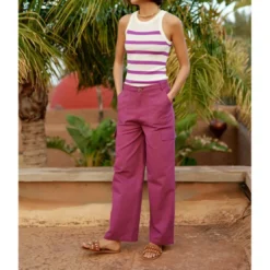 La Petite EtoilePantalon PINA mauve en coton violet