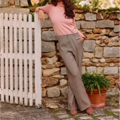 La Petite EtoilePantalon POTRIA pied de poule beige