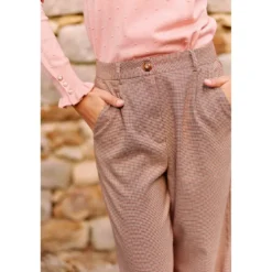 La Petite EtoilePantalon POTRIA pied de poule beige