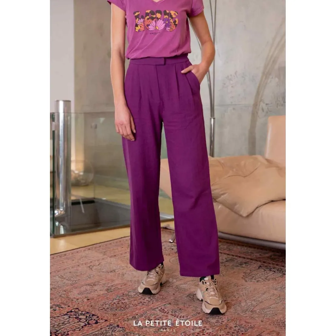 La Petite EtoilePantalon Shiby violet