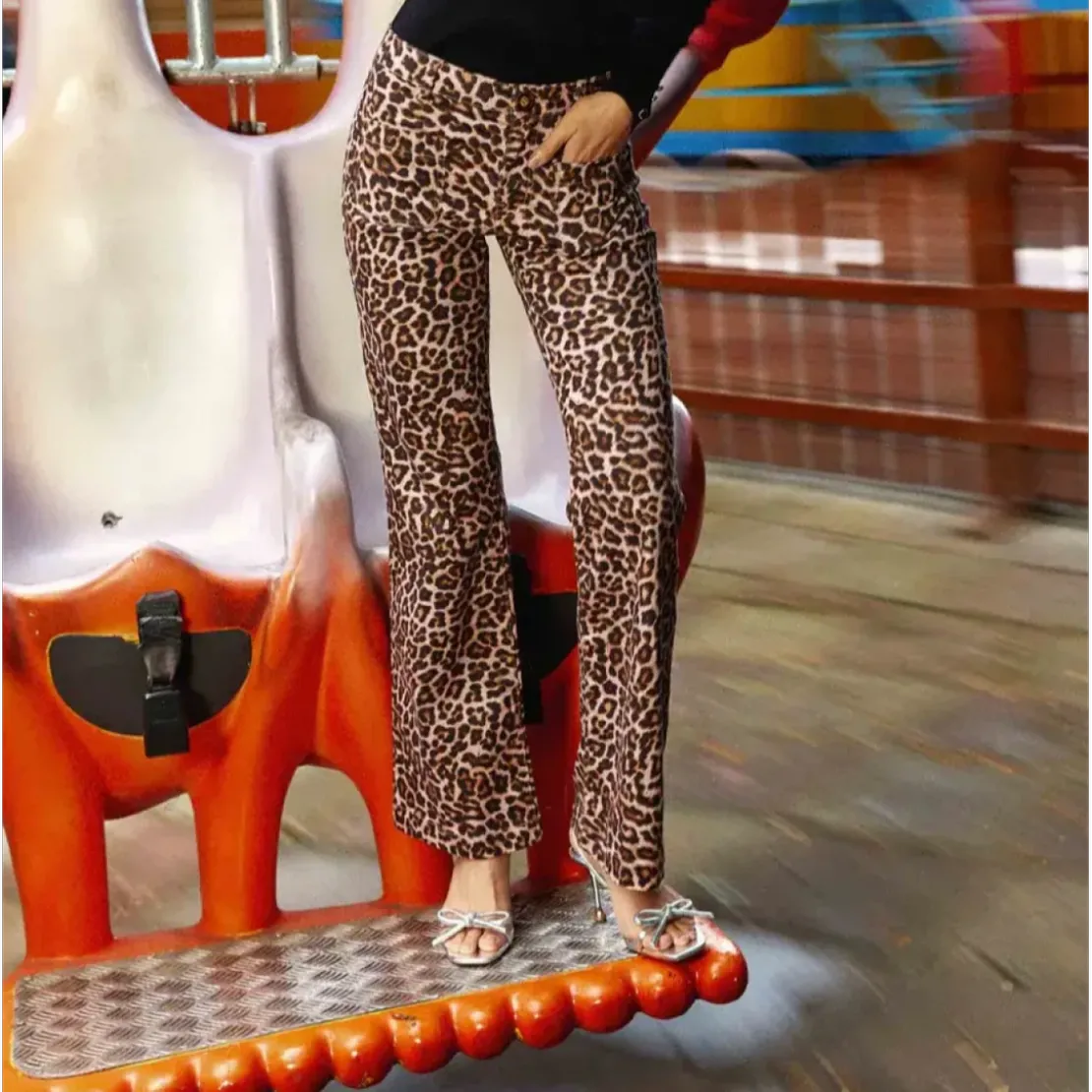 La Petite EtoilePantalon SONNY leopard en coton