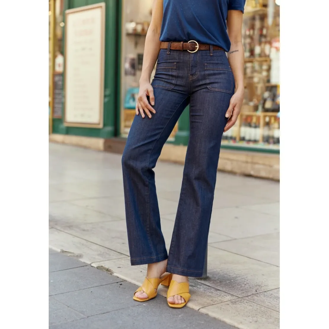 La Petite EtoilePantalon SONNY - Brut bleu en coton