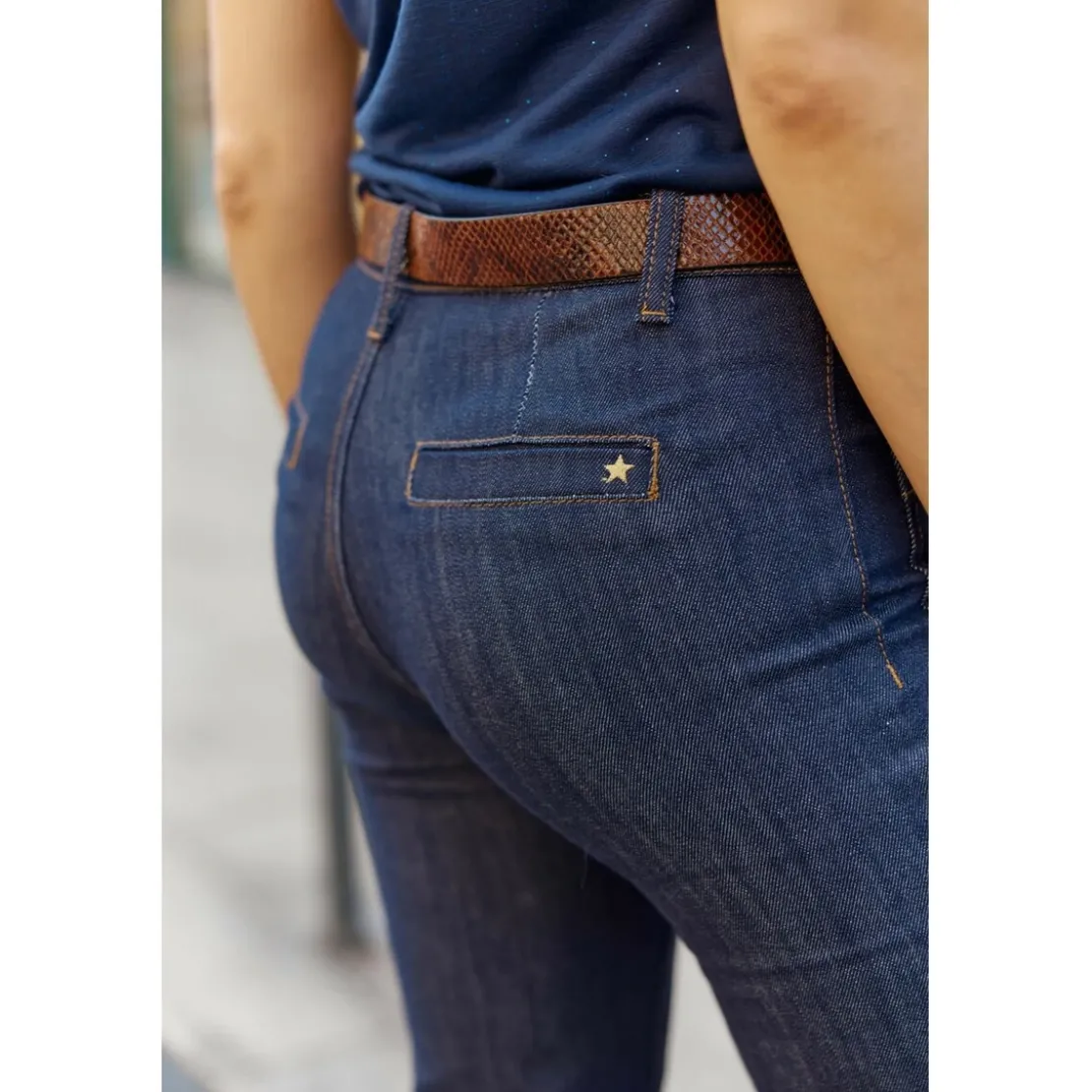 La Petite EtoilePantalon SONNY - Brut bleu en coton