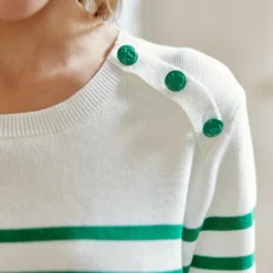 La Petite EtoilePull CAMILIA ecru/vert