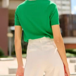 La Petite EtoilePull manches courtes en coton MAYA vert
