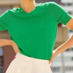 La Petite EtoilePull manches courtes en coton MAYA vert