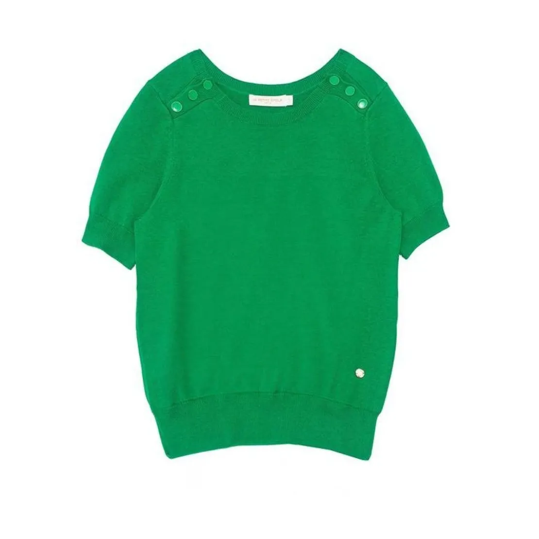 La Petite EtoilePull manches courtes en coton MAYA vert