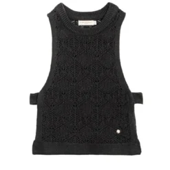 La Petite EtoilePull sans manches MIRO noir en coton