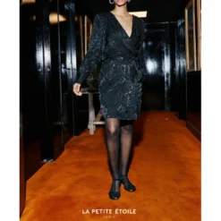 La Petite EtoileRobe FLYN noir en viscose