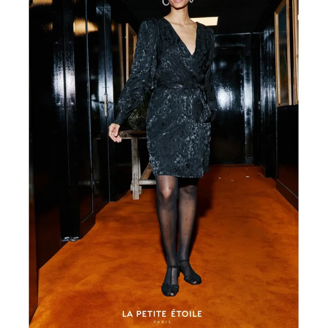 La Petite EtoileRobe FLYN noir en viscose
