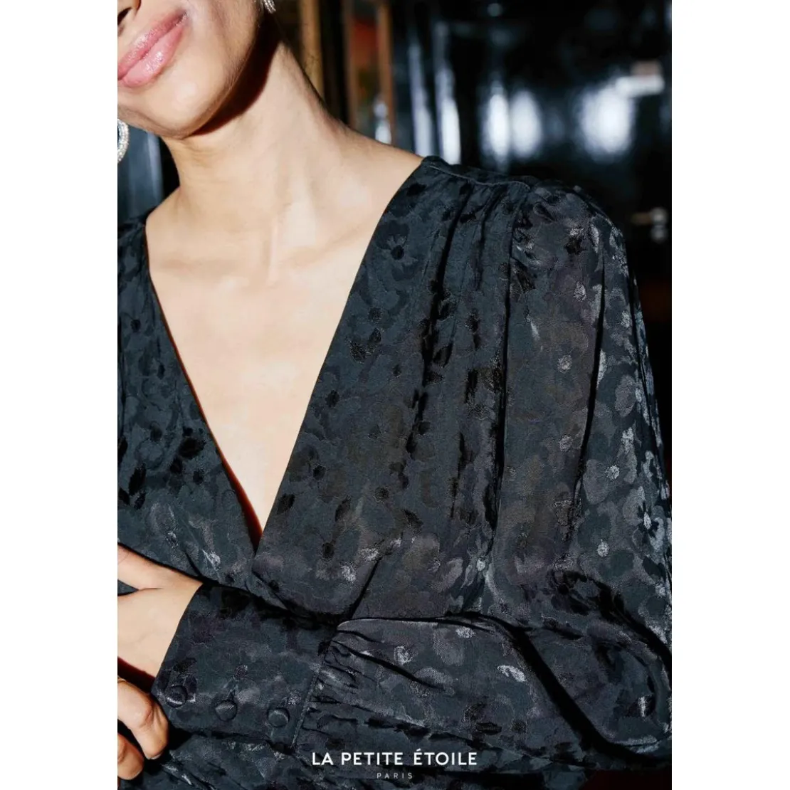 La Petite EtoileRobe FLYN noir en viscose